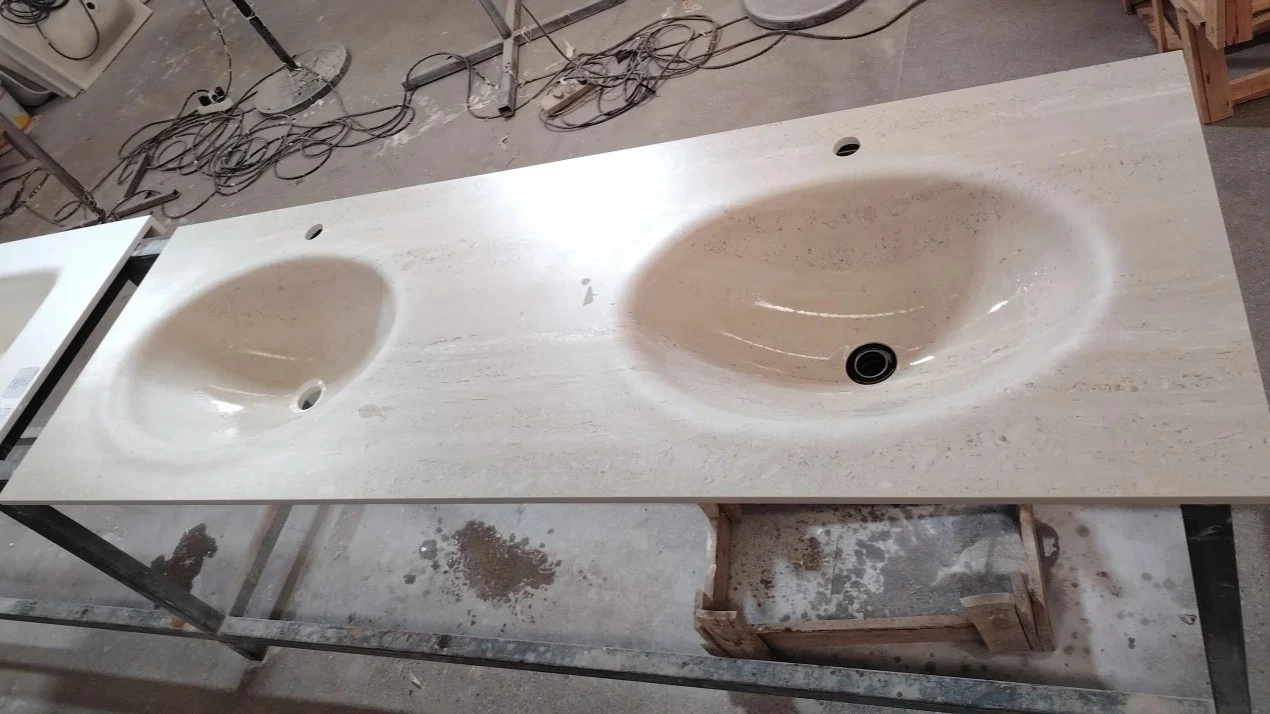 Modern Bathroom Sintered Stone Basin Design Modern Bathroom Sintered Stone Basin Design
